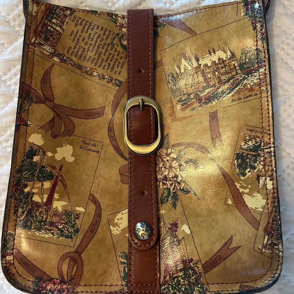 Patricia Nash "Venezia" My European Trip Leather Crossbody Shoulder Bag